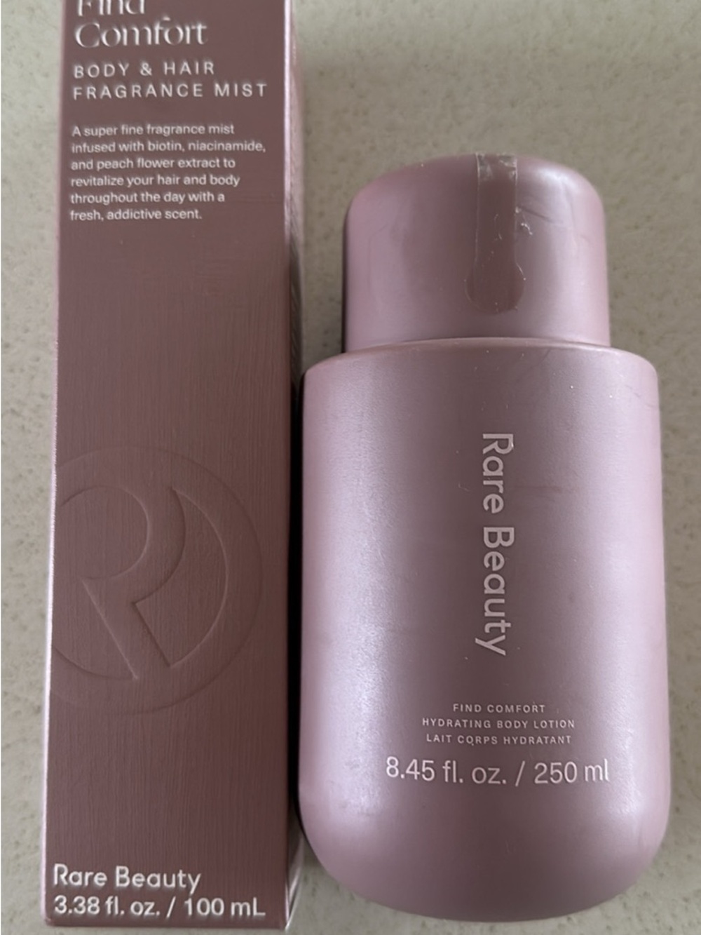 Rare Beauty Find Comfort Hydrating Body Lotion Body and Hair mist Set
